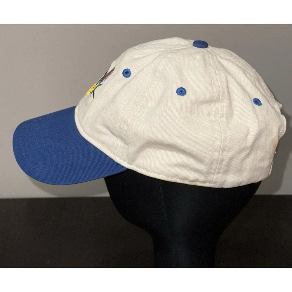 Disney Lilo & Stitch Pineapple Embroidered Baseball Hat Cap Blue Tan Youth Child